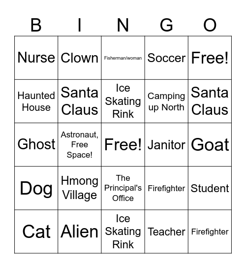 Inferencing Bingo Card