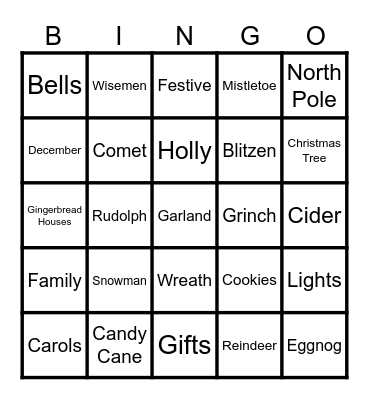 Christmas BINGO Card