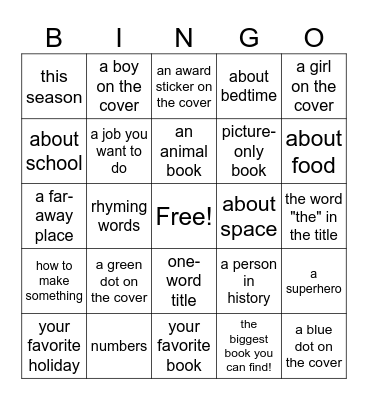 Find a book with... Bingo Card