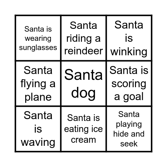 Santa is here! Bingo Card