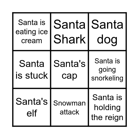 Santa is here! Bingo Card