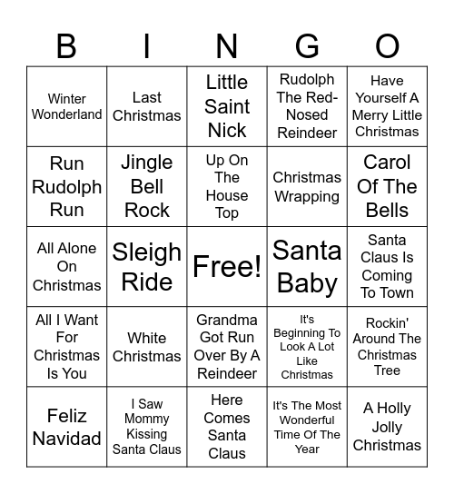 Cookie Exchange Bingo Card