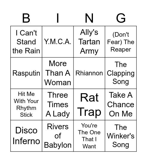 Round 1 Bingo Card