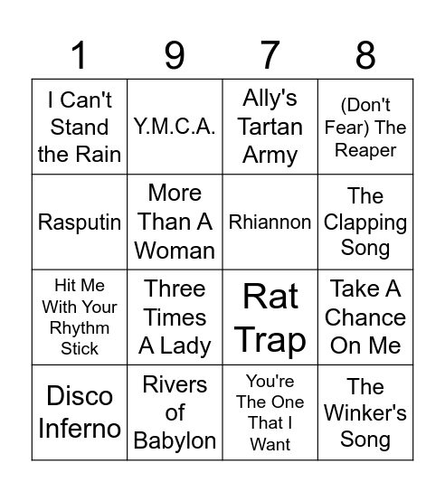 Round 1 Bingo Card