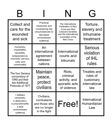 IHL BINGO Card