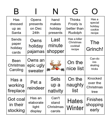 Jingle All the Way Bingo Card