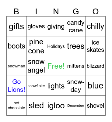 Winter Bingo Card