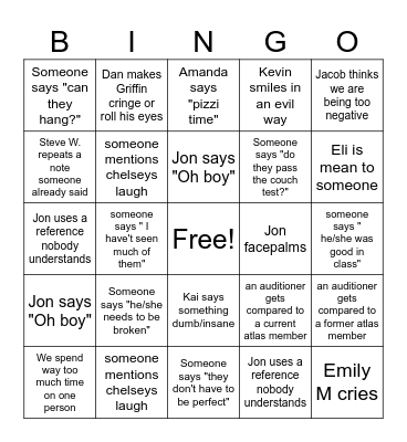 2024 NTA SHOW Bingo Card