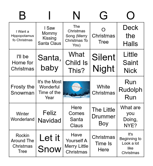 Christmas Classic Bingo Card