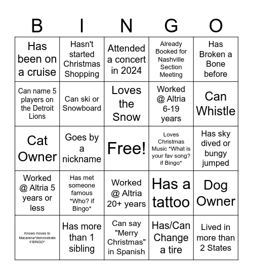 Best Market of Altria Bingo Card