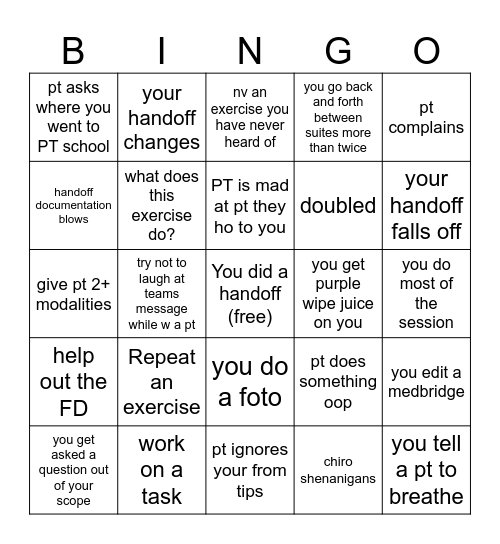 CES Bingo Card