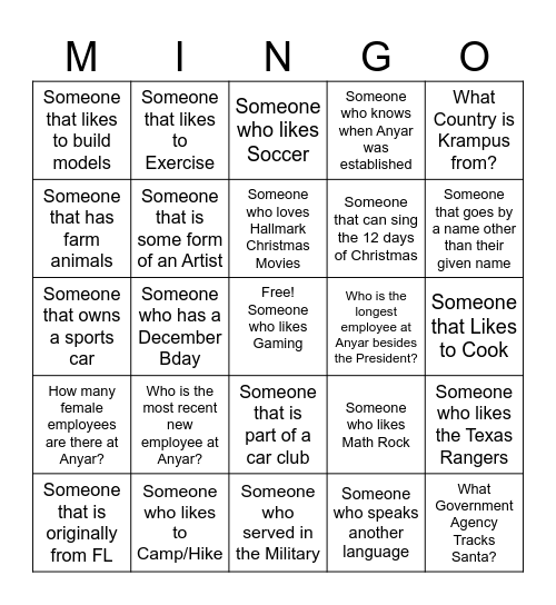 ANYAR MINGO 2024 Bingo Card