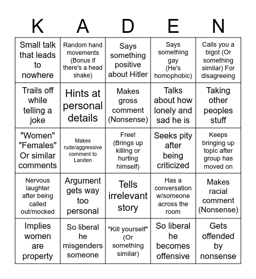 Daily Pre-Calc Bingo Card Bingo Card