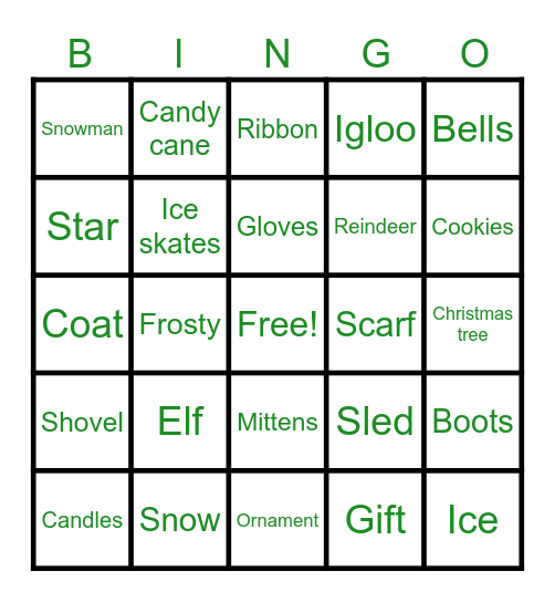 Christmas Bingo Card