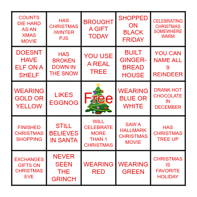 FINANCE CHRISTMAS BINGO Card