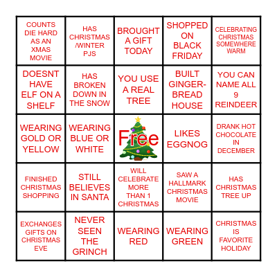 FINANCE CHRISTMAS BINGO Card