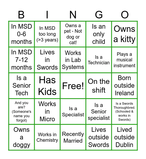 QC Bingo Card