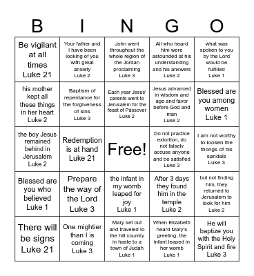 SEEKING GOD Bingo Card