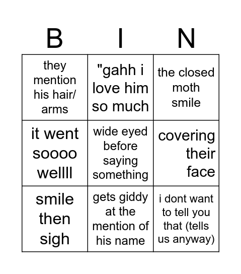 idndi bingo :D Bingo Card