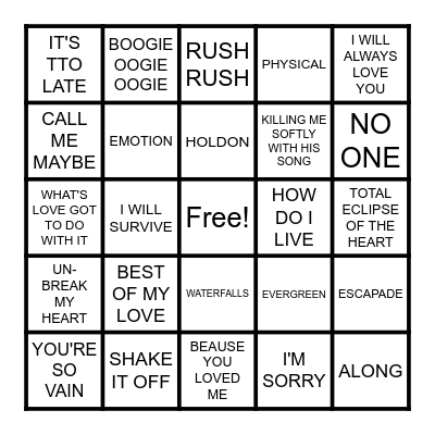 GREATEST WOMEN Bingo Card