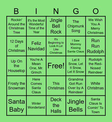 HOLLY JOLLY BINGO Card