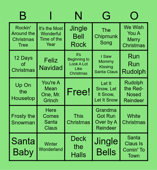HOLLY JOLLY BINGO Card