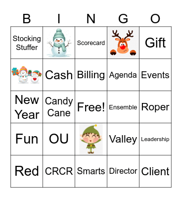 Holiday Billing Fun Bingo Card