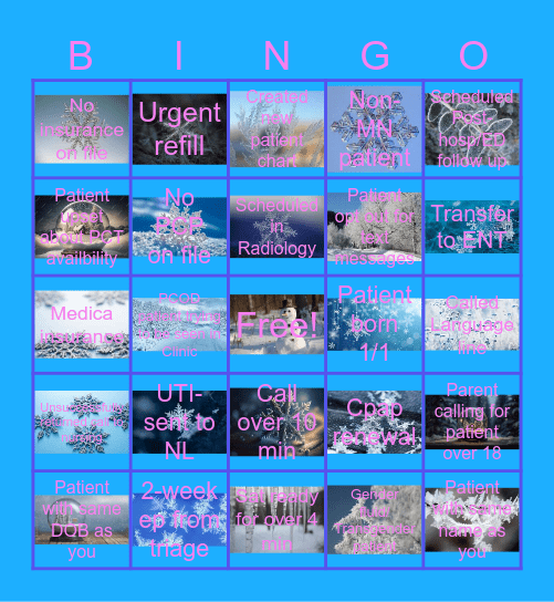 Bingo 12/6/2024 Bingo Card