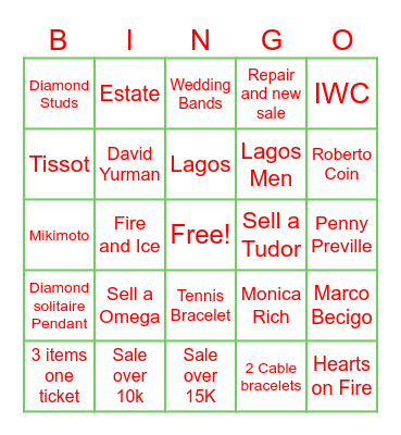 Christmas Bingo Card