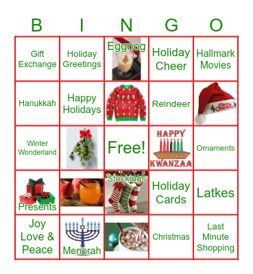 Renewals Holiday Bingo Card