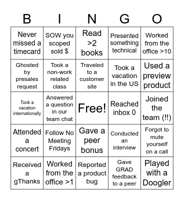 AppMod Bingo Card