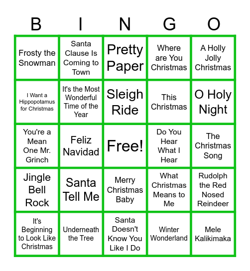 MUSIC BINGO at the Ann Arbor Eagles! Bingo Card