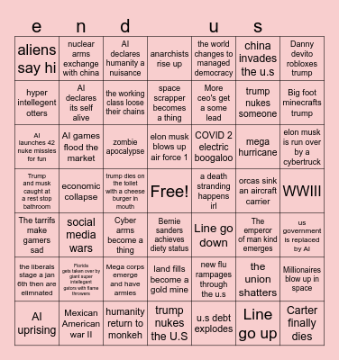 2025 bullshit Bingo Card