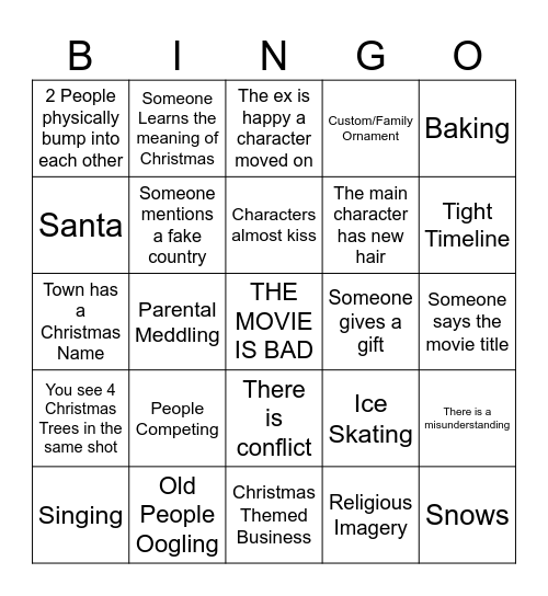 HALLMARK Bingo Card