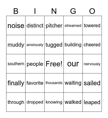 3rd Grade Bingo Card