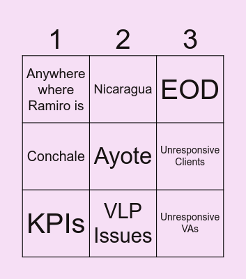 Success End of The Year BINGO Card