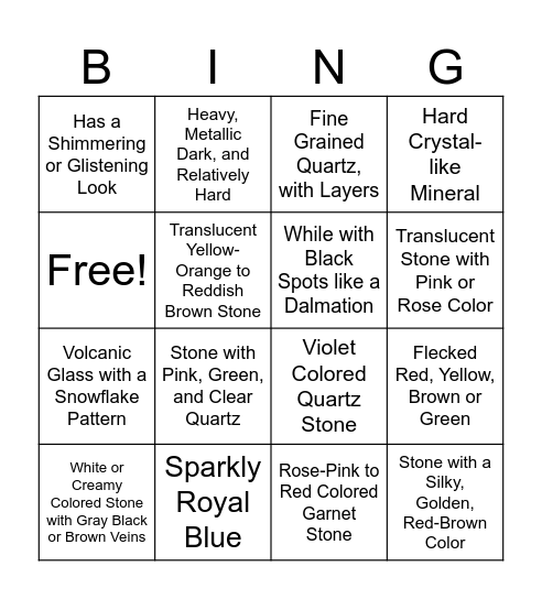 Bingo Card