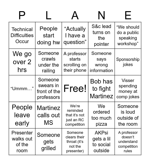 DBF CDR BINGO Card