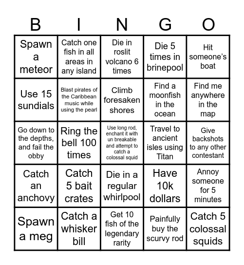 Fisch Bingo Card