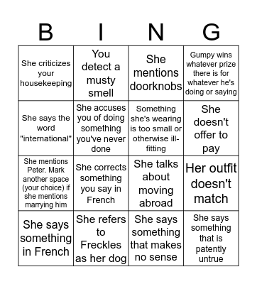 Kathleen Bing(o)  Bingo Card