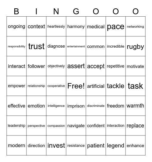 Blue Marble 2 Lesson 1 Bingo Card