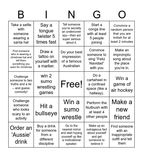 CRS Christmas Challenge Bingo Card