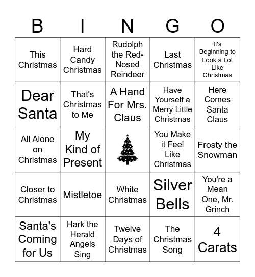 Holiday Vol 1 Bingo Card