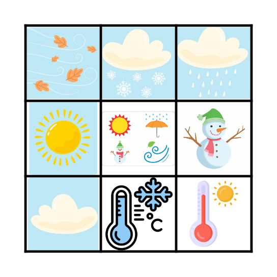 Weather Bingo Card