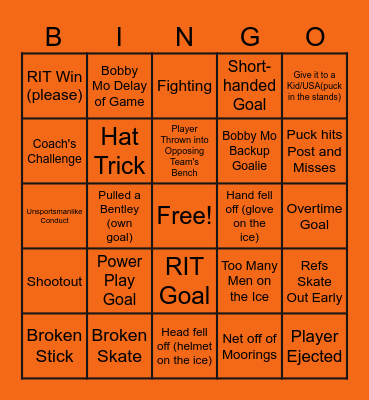 Holiday Game Bingo Card