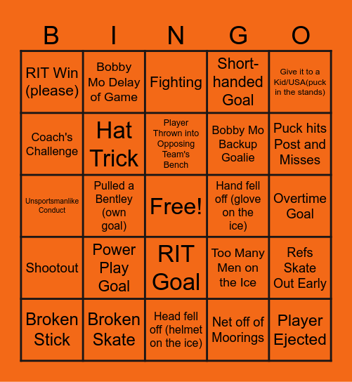 Holiday Game Bingo Card