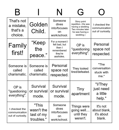 Fyra Bingo 1.3 Bingo Card