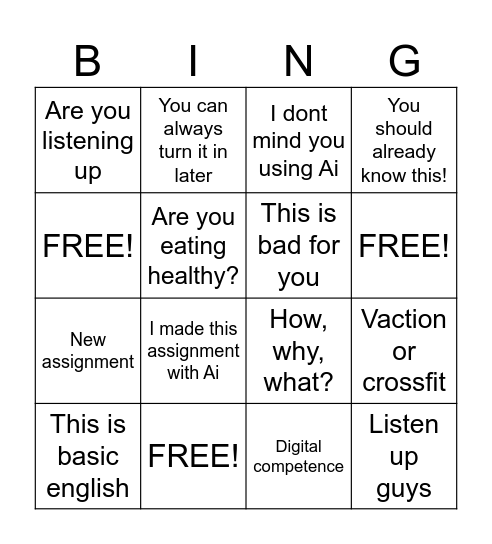 Børge halloween bingo Card