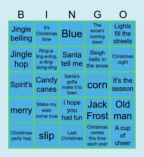 Christmas Bingo Card