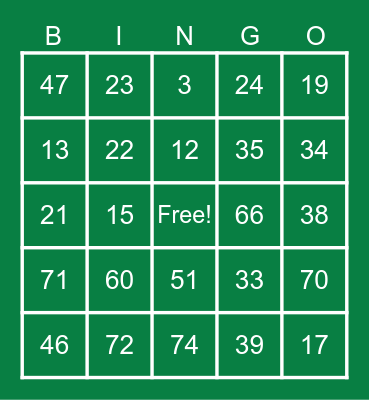 Julebord 2024 Bingo Card